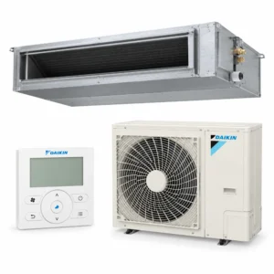 Daikin FBA140BVMA indoor unit, BRC1E63 controller and RZAV140F2V1 outdoor unit